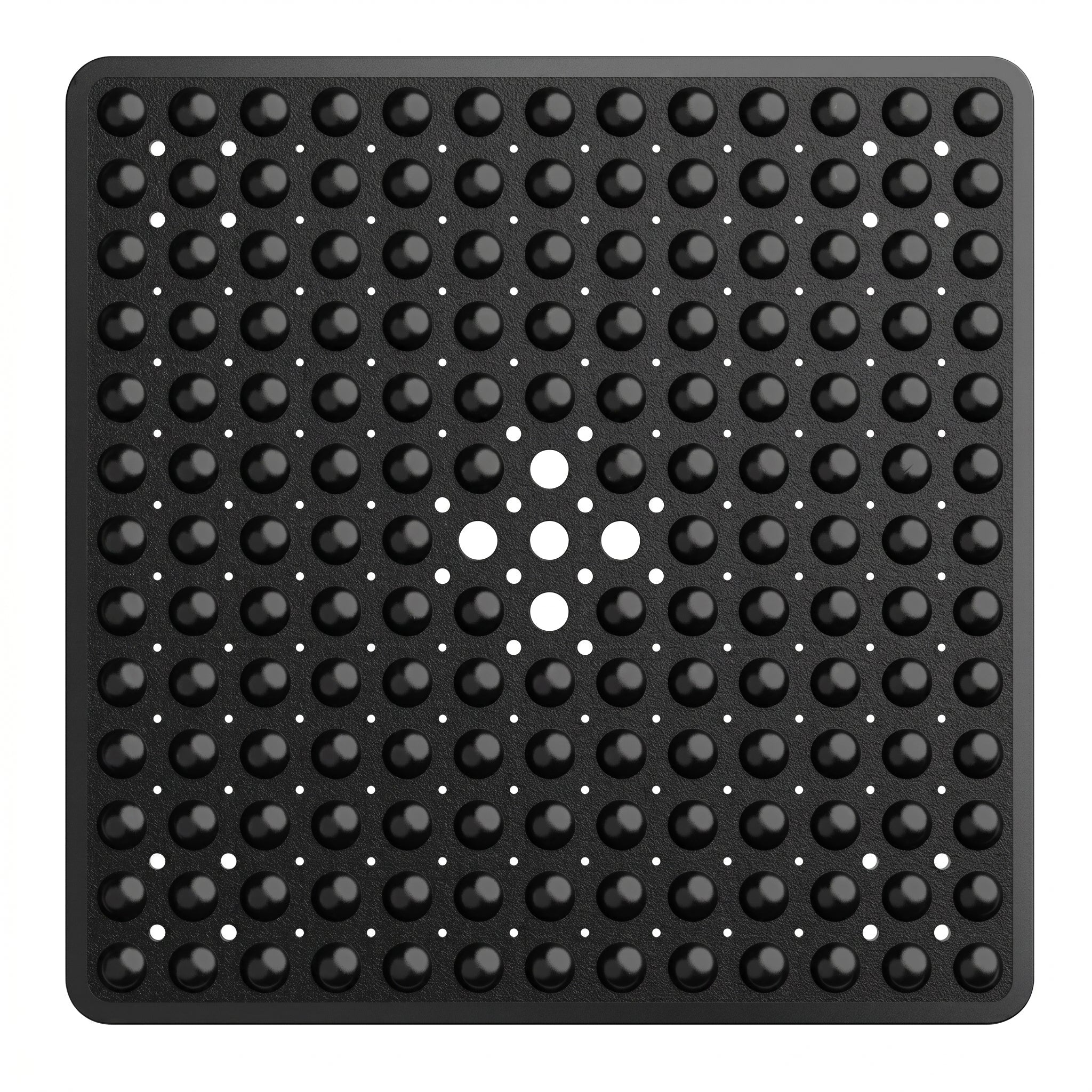 Square Bath Mat with Textured Bubble Surface - Shower mats - Black - Seravelle Home