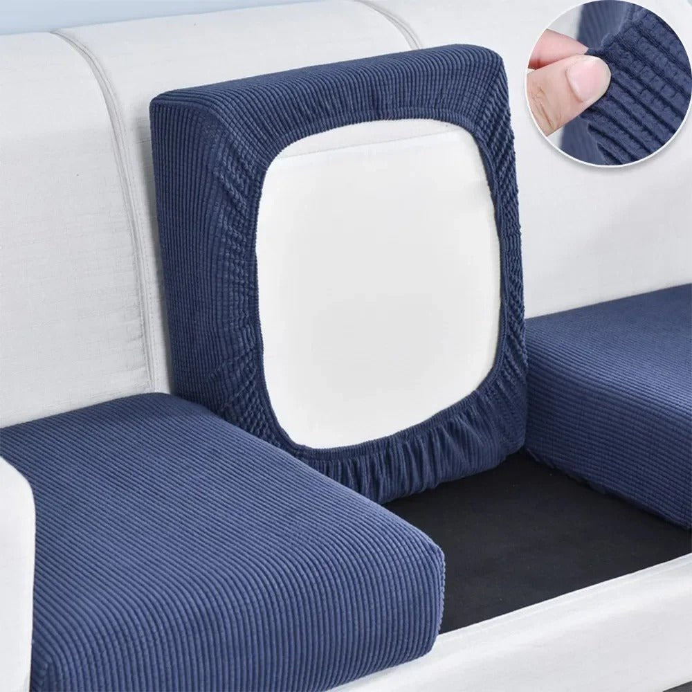 Stretch Elastic Sofa Cushion Cover - Cushion Cover - Navy Blue - Seravelle Home