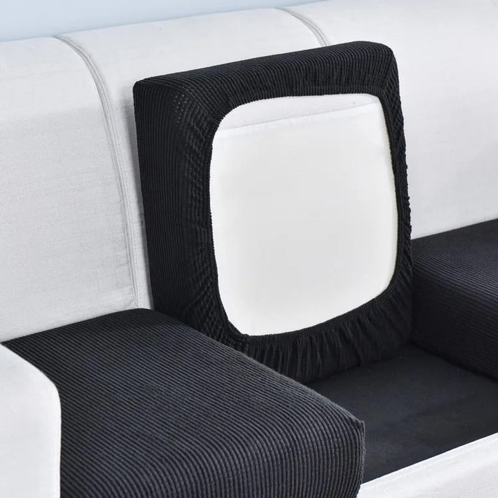 Stretch Elastic Sofa Cushion Cover - Cushion Cover - Black - Seravelle Home