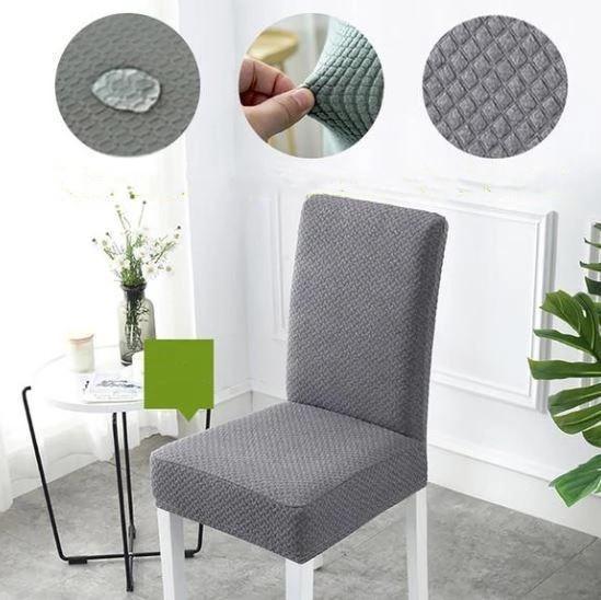 Stretch - Fit Chair Cover - Chair Cover - Light Grey - Seravelle Home