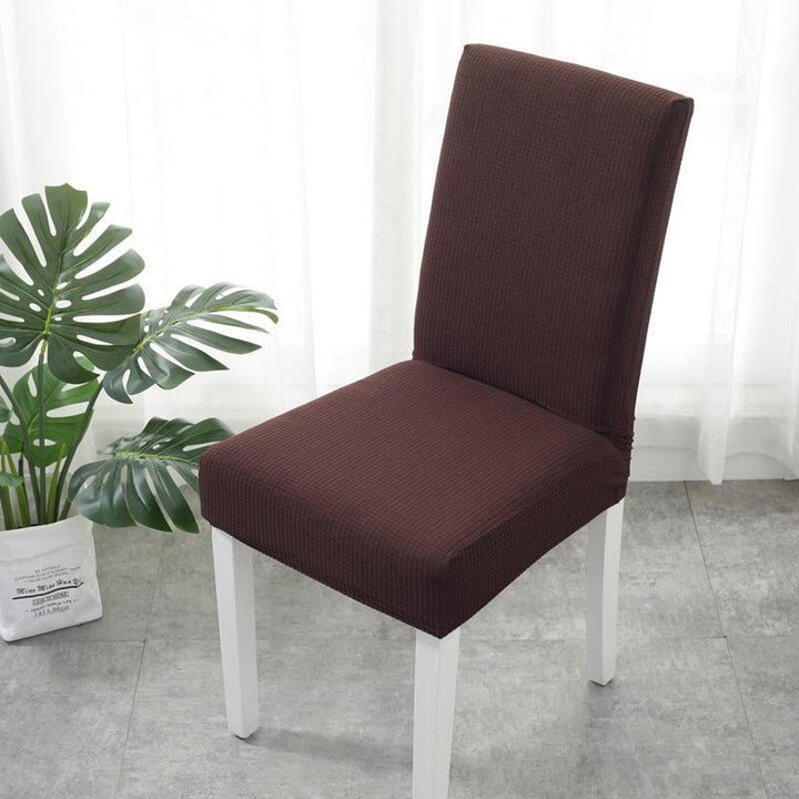Stretch - Fit Chair Cover - Chair Cover - Dark Brown - Seravelle Home