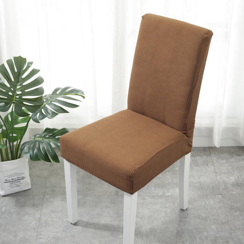 Stretch - Fit Chair Cover - Chair Cover - Light Brown - Seravelle Home