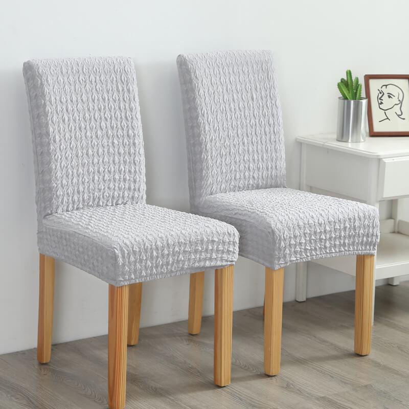 Stretch Removable Jacquard Chair Slipcover - Slipcover - Light Grey - Seravelle Home