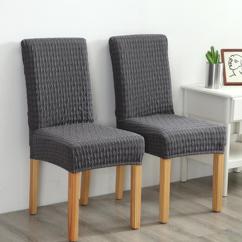 Stretch Removable Jacquard Chair Slipcover - Slipcover - Dark Grey - Seravelle Home