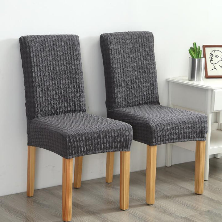 Stretch Removable Jacquard Chair Slipcover - Slipcover - Dark Grey - Seravelle Home