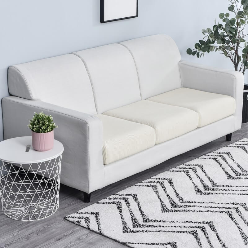 Stretch Sofa Cushion Cover - Cushion Cover - White - Seravelle Home