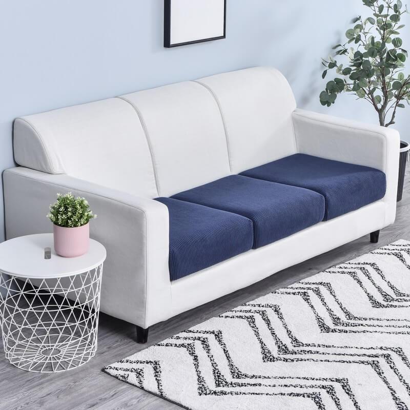 Stretch Sofa Cushion Cover - Cushion Cover - Navy Blue - Seravelle Home