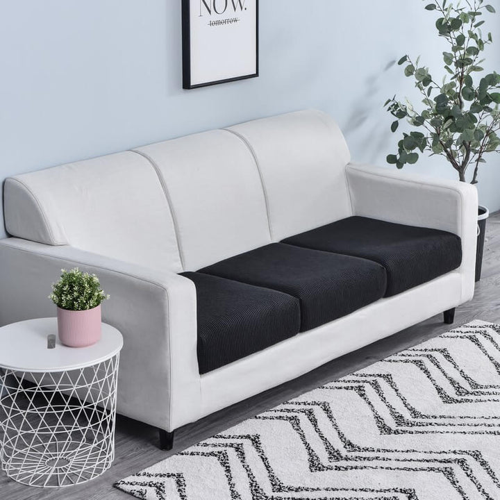 Stretch Sofa Cushion Cover - Cushion Cover - Black - Seravelle Home