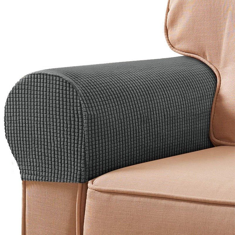 Stretchable Sofa Armrest Covers - Sofa Cover - Dark Grey - Seravelle Home