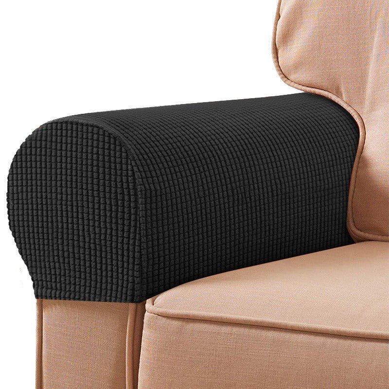 Stretchable Sofa Armrest Covers - Sofa Cover - Black - Seravelle Home