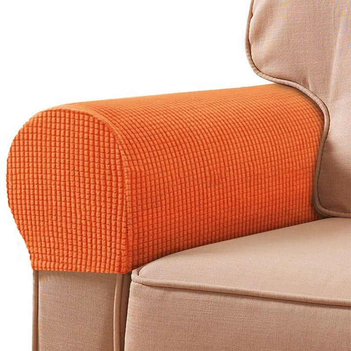 Stretchable Sofa Armrest Covers - Sofa Cover - Orange - Seravelle Home