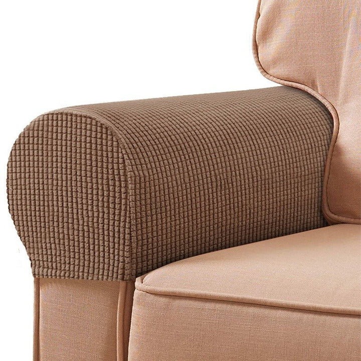 Stretchable Sofa Armrest Covers - Sofa Cover - Khaki - Seravelle Home
