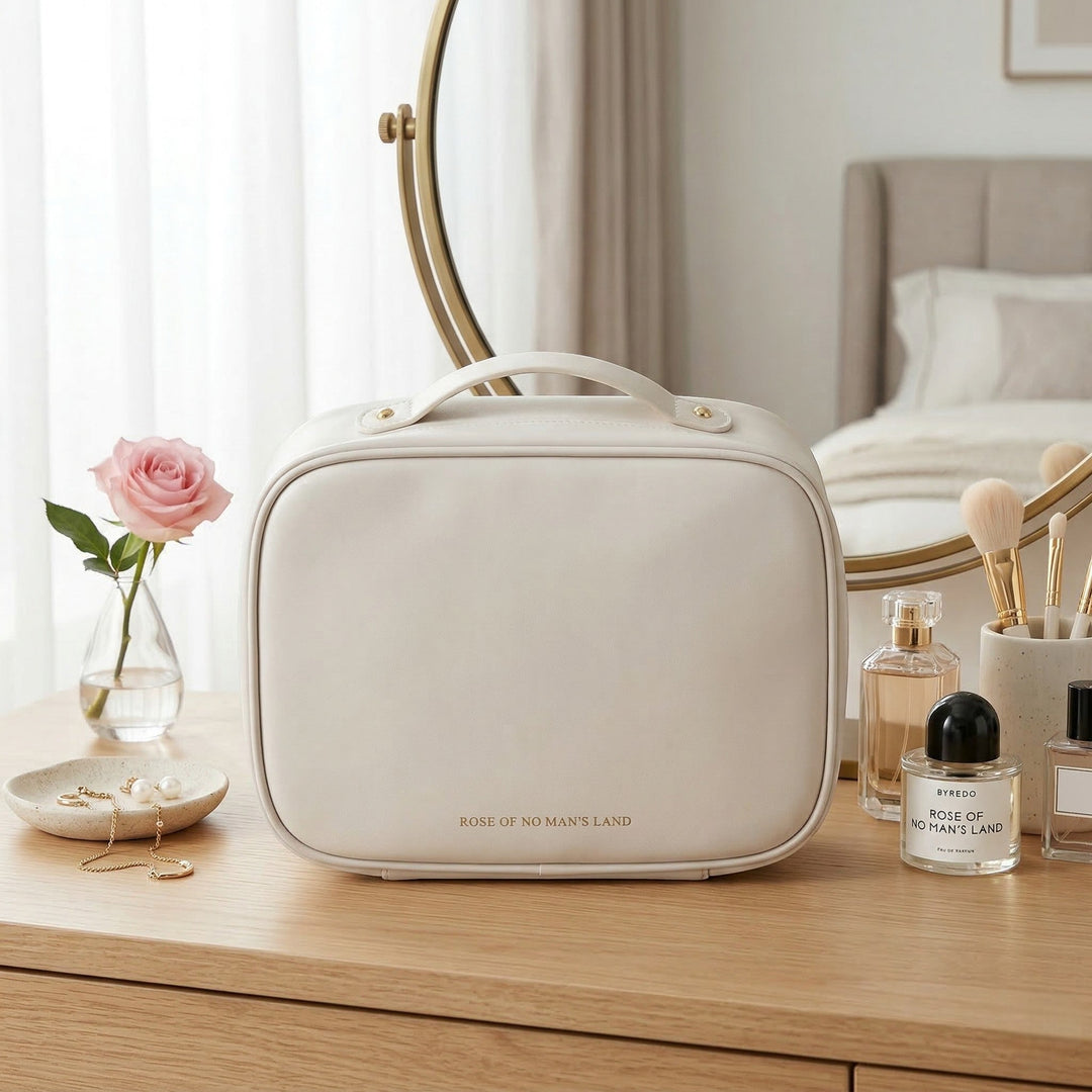 Structured Cosmetic Bag Storage - Cosmetic bag - White - Seravelle Home