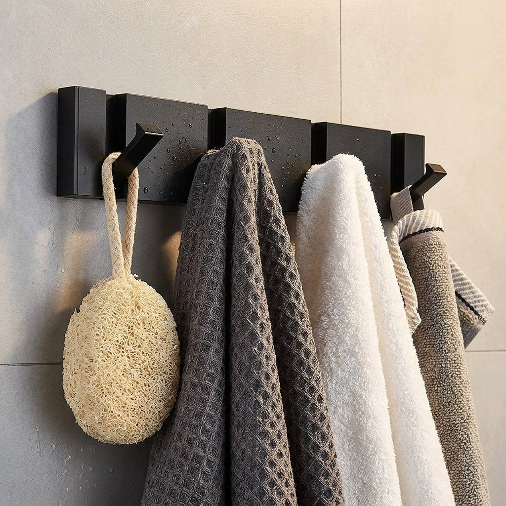 Stylish Foldable Wall Hook for Space - Saving Organization - Hooks - Black - Seravelle Home