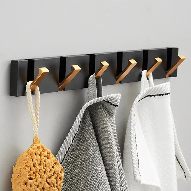 Stylish Foldable Wall Hook for Space - Saving Organization - Hooks - Gold - Seravelle Home
