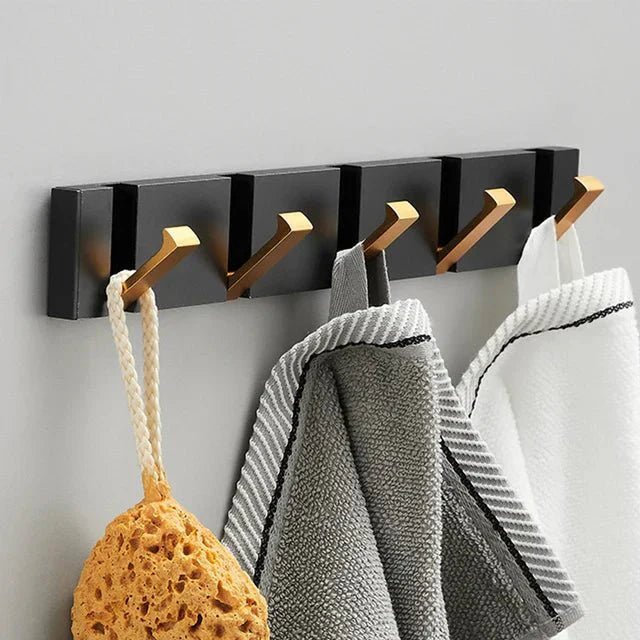 Stylish Foldable Wall Hook for Space - Saving Organization - Hooks - Gold - Seravelle Home