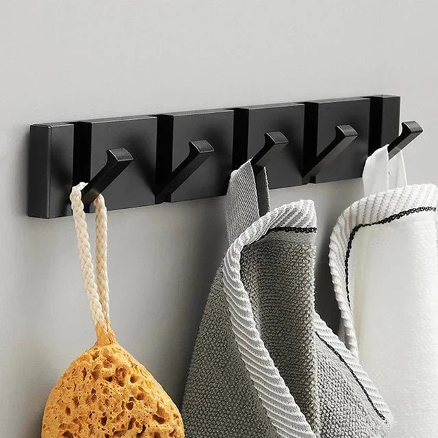 Stylish Foldable Wall Hook for Space - Saving Organization - Hooks - Black - Seravelle Home