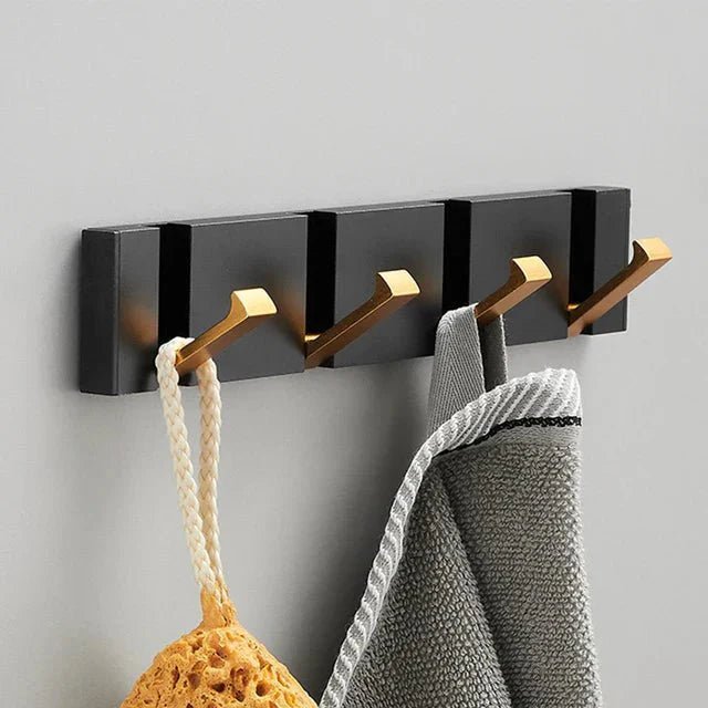 Stylish Foldable Wall Hook for Space - Saving Organization - Hooks - Gold - Seravelle Home