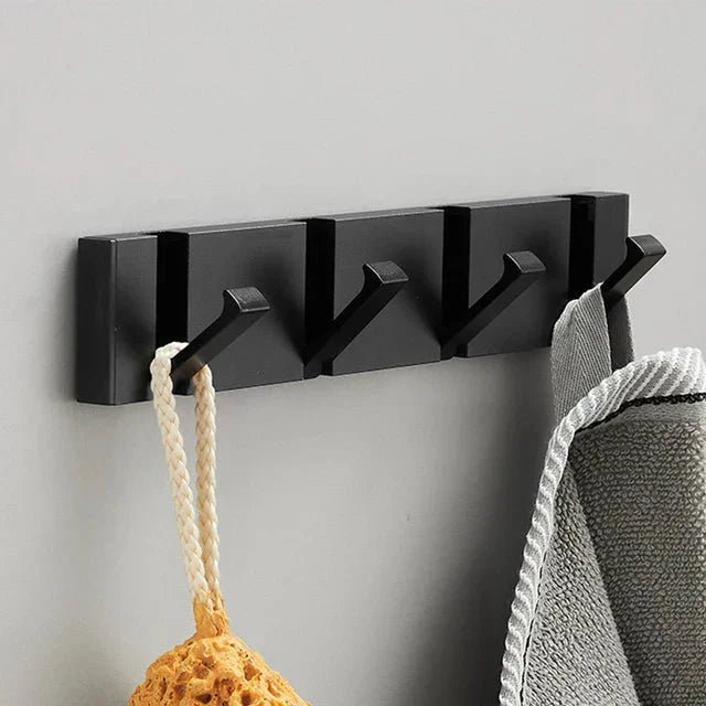 Stylish Foldable Wall Hook for Space - Saving Organization - Hooks - Black - Seravelle Home
