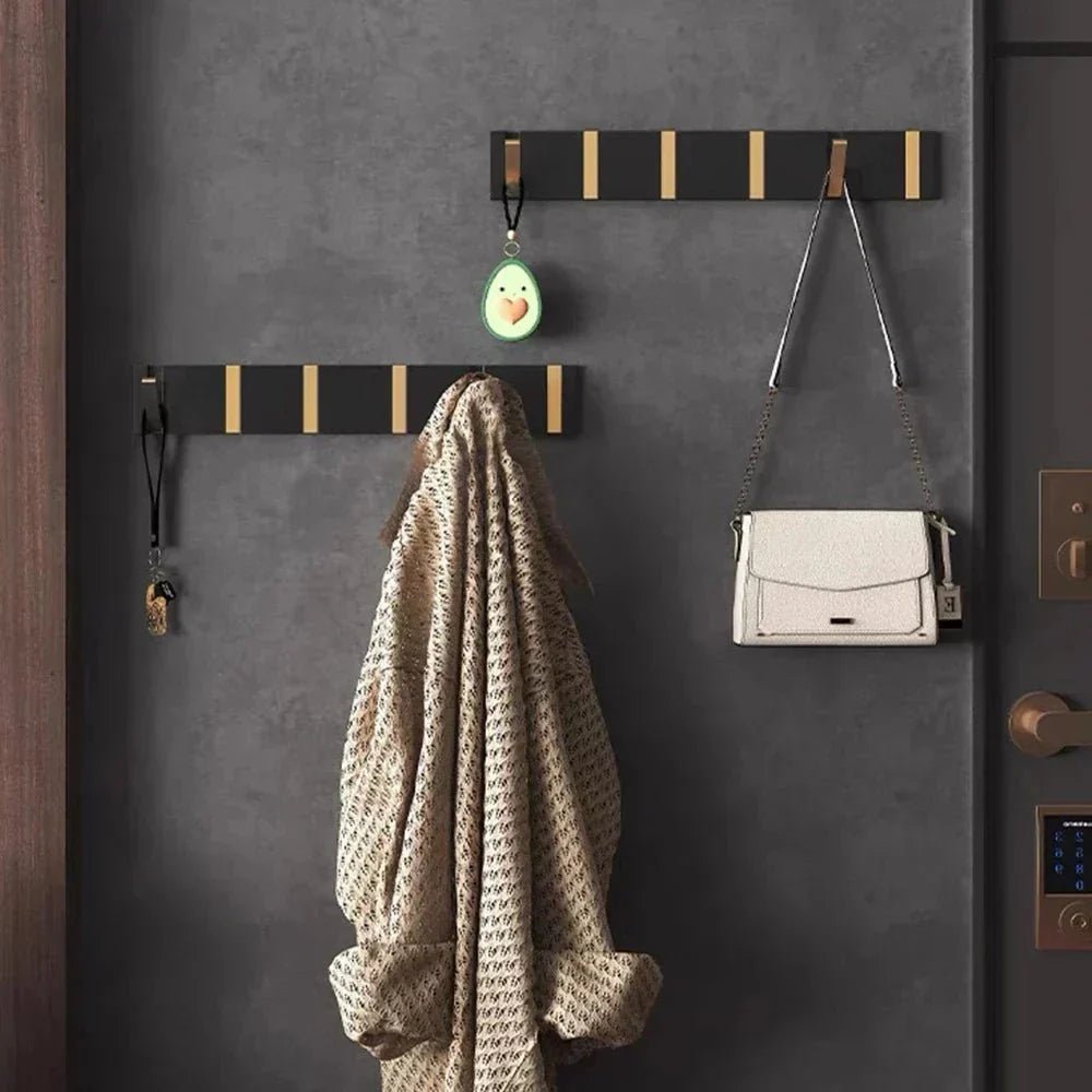 Stylish Foldable Wall Hook for Space - Saving Organization - Hooks - Gold - Seravelle Home