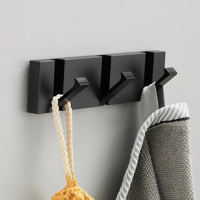Stylish Foldable Wall Hook for Space - Saving Organization - Hooks - Black - Seravelle Home