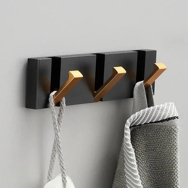 Stylish Foldable Wall Hook for Space - Saving Organization - Hooks - Gold - Seravelle Home