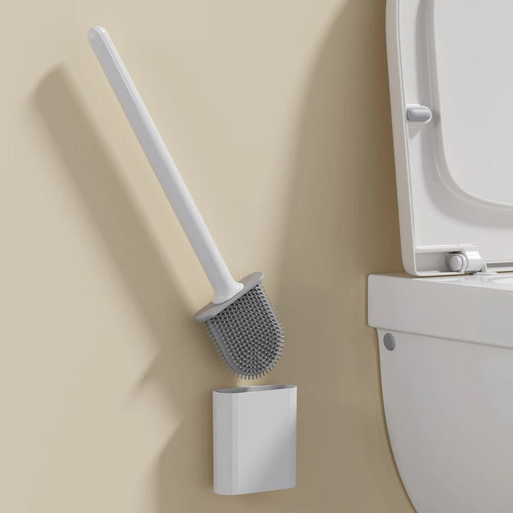 Toilet Brush with Flexible Head for Hygienic Cleaning - Toilet Brush - Grey - Seravelle Home