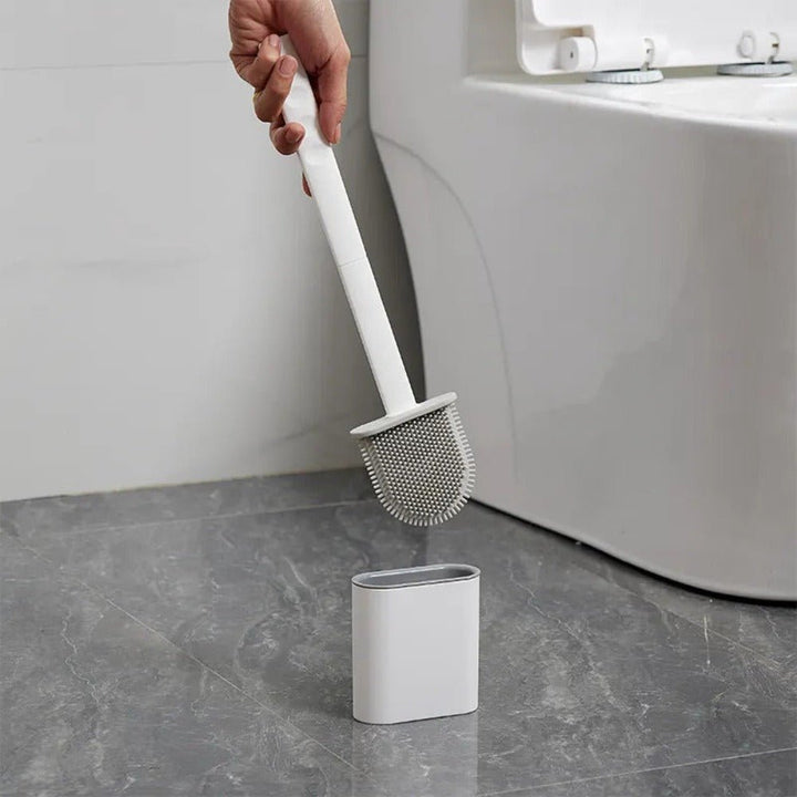 Toilet Brush with Flexible Head for Hygienic Cleaning - Toilet Brush - White - Seravelle Home