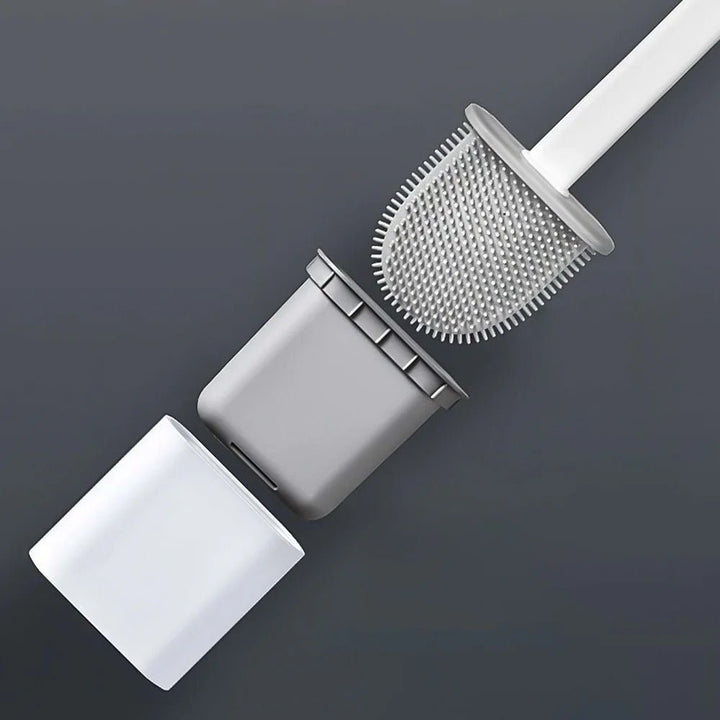 Toilet Brush with Flexible Head for Hygienic Cleaning - Toilet Brush - Black - Seravelle Home
