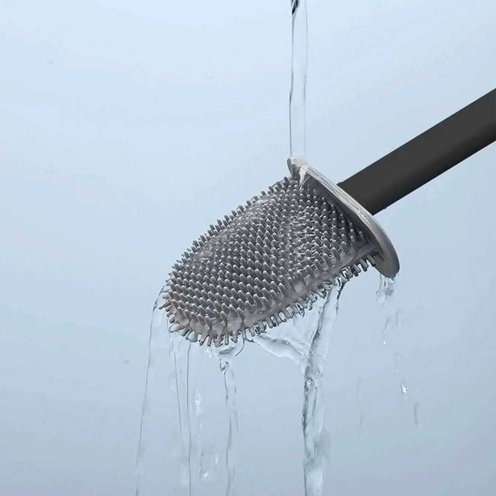 Toilet Brush with Flexible Head for Hygienic Cleaning - Toilet Brush - Black - Seravelle Home