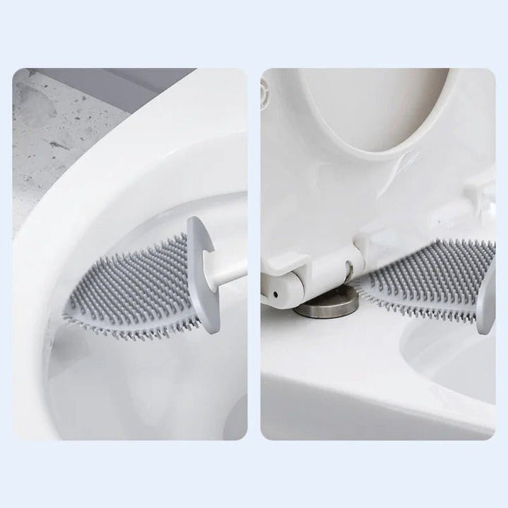 Toilet Brush with Flexible Head for Hygienic Cleaning - Toilet Brush - Black - Seravelle Home