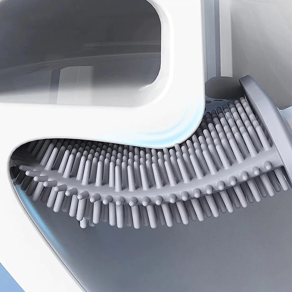 Toilet Brush with Flexible Head for Hygienic Cleaning - Toilet Brush - Black - Seravelle Home