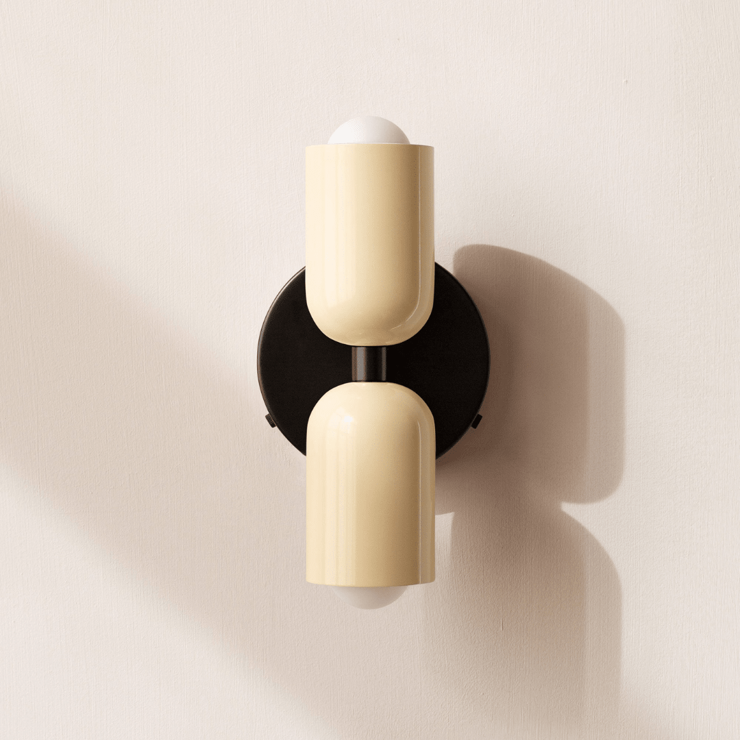 Two-Light Cylinder Wall Sconce for Modern Interiors - Wall Light Fixtures - Red - Seravelle Home