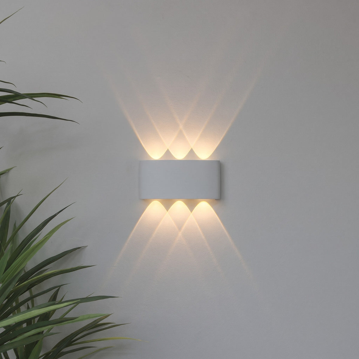 Up Down LED Wall Light Indoor Outdoor Sconce - Wall Light Fixtures - White - Seravelle Home
