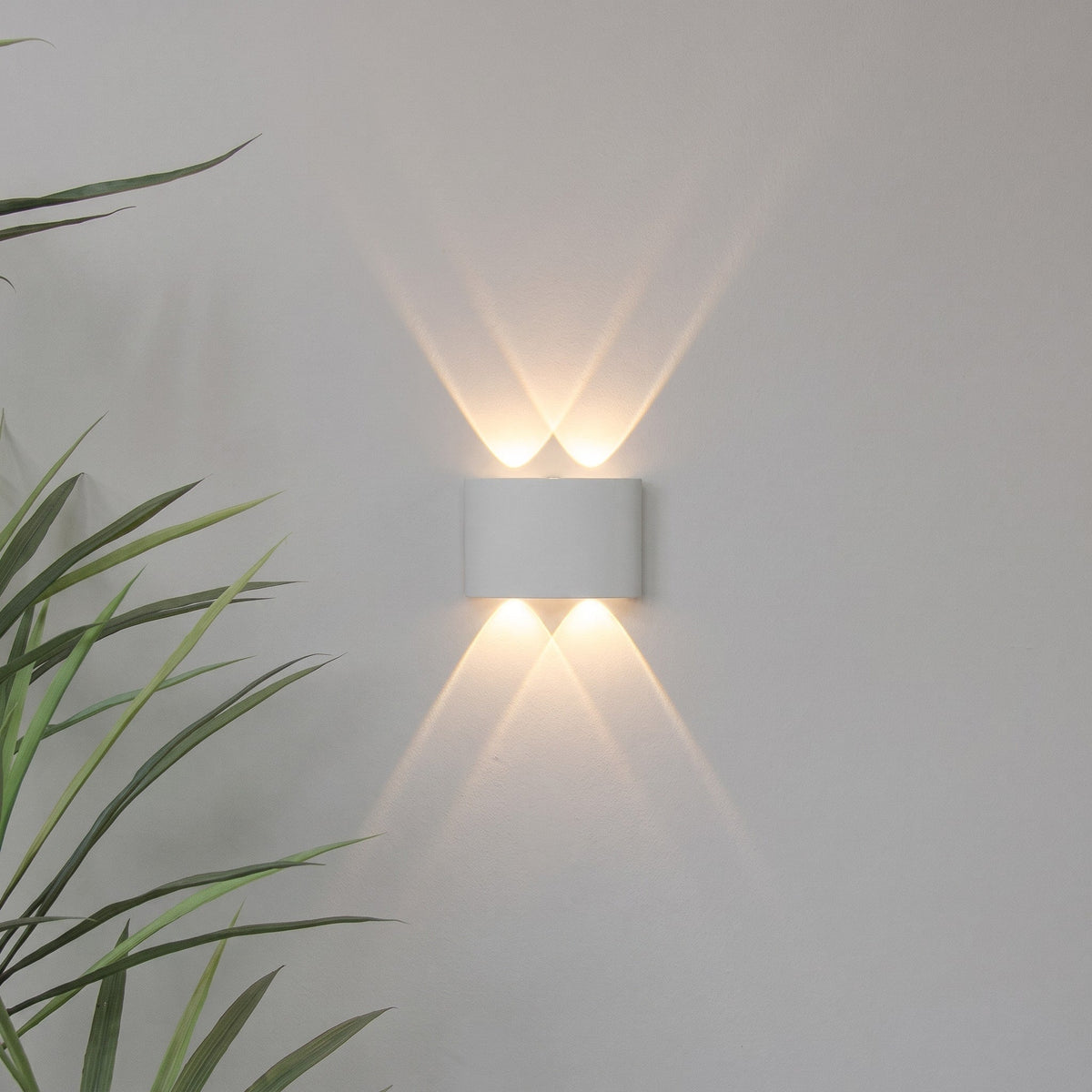 Up Down LED Wall Light Indoor Outdoor Sconce - Wall Light Fixtures - White - Seravelle Home