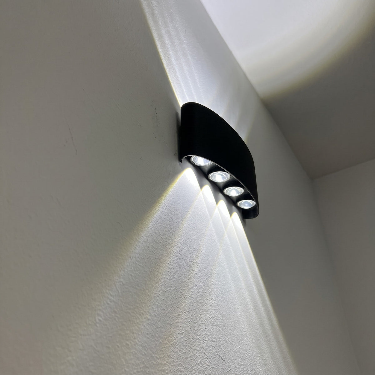 Up Down LED Wall Light Indoor Outdoor Sconce - Wall Light Fixtures - Black - Seravelle Home