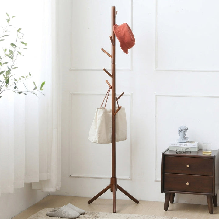 Freestanding Coat Rack with Branch-Shaped Hooks