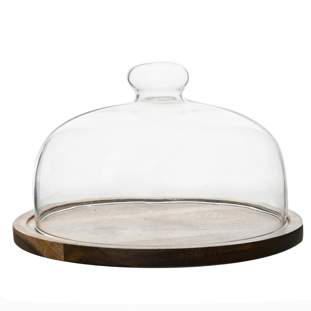 Cake Stand with Glass Dome for Sweets and Desserts