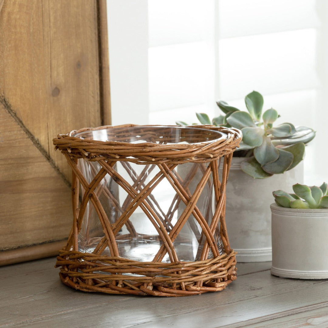 Vase with Braided Structure for Natural Decorations - Vase - Seravelle Home