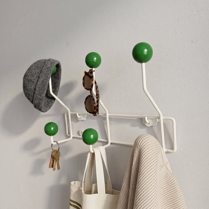 Wall - Mounted Rack with Ball Hooks - Wall Hook - Green - Seravelle Home