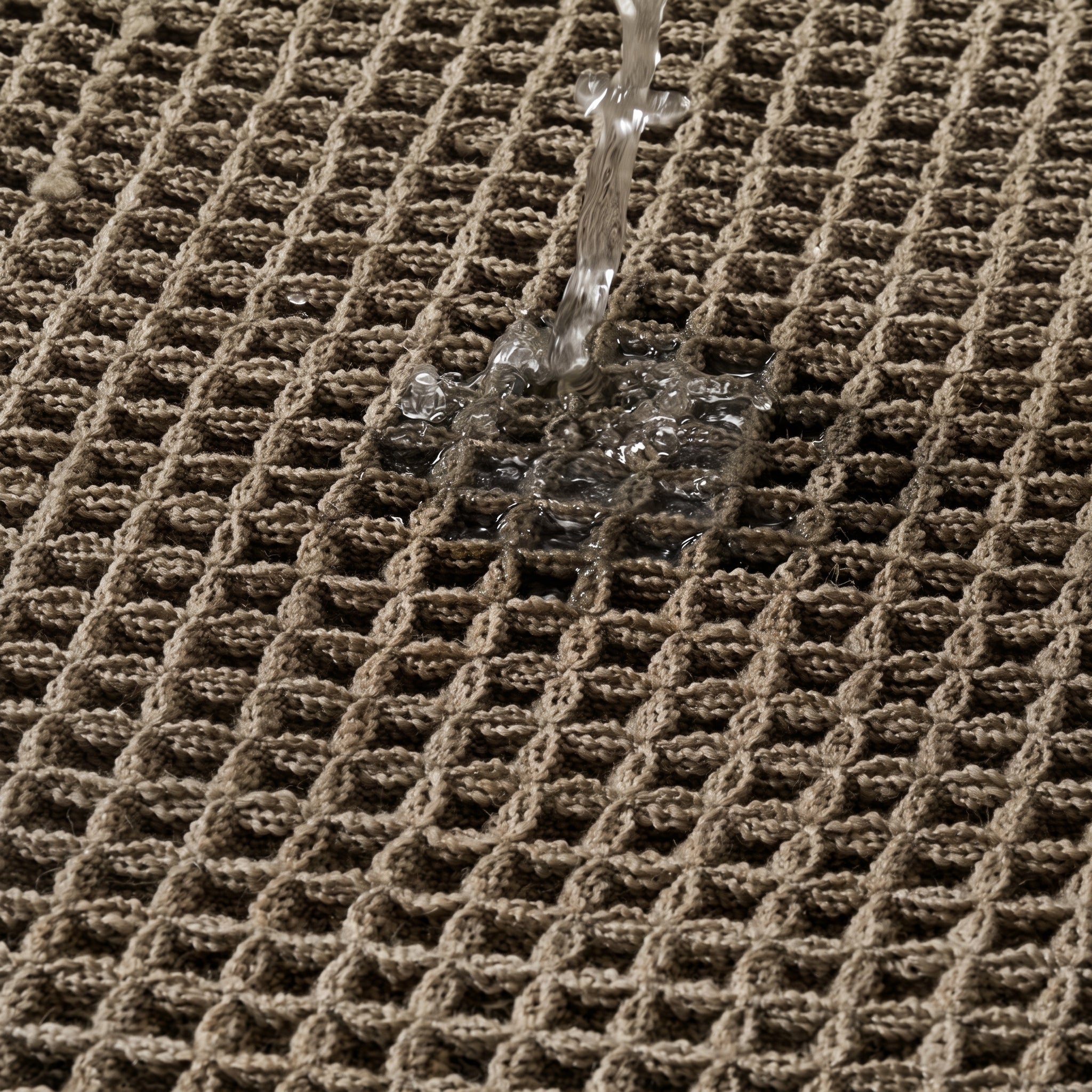 Washable Bathroom Rug with Waffle Design - Washable Rug - Green - Seravelle Home