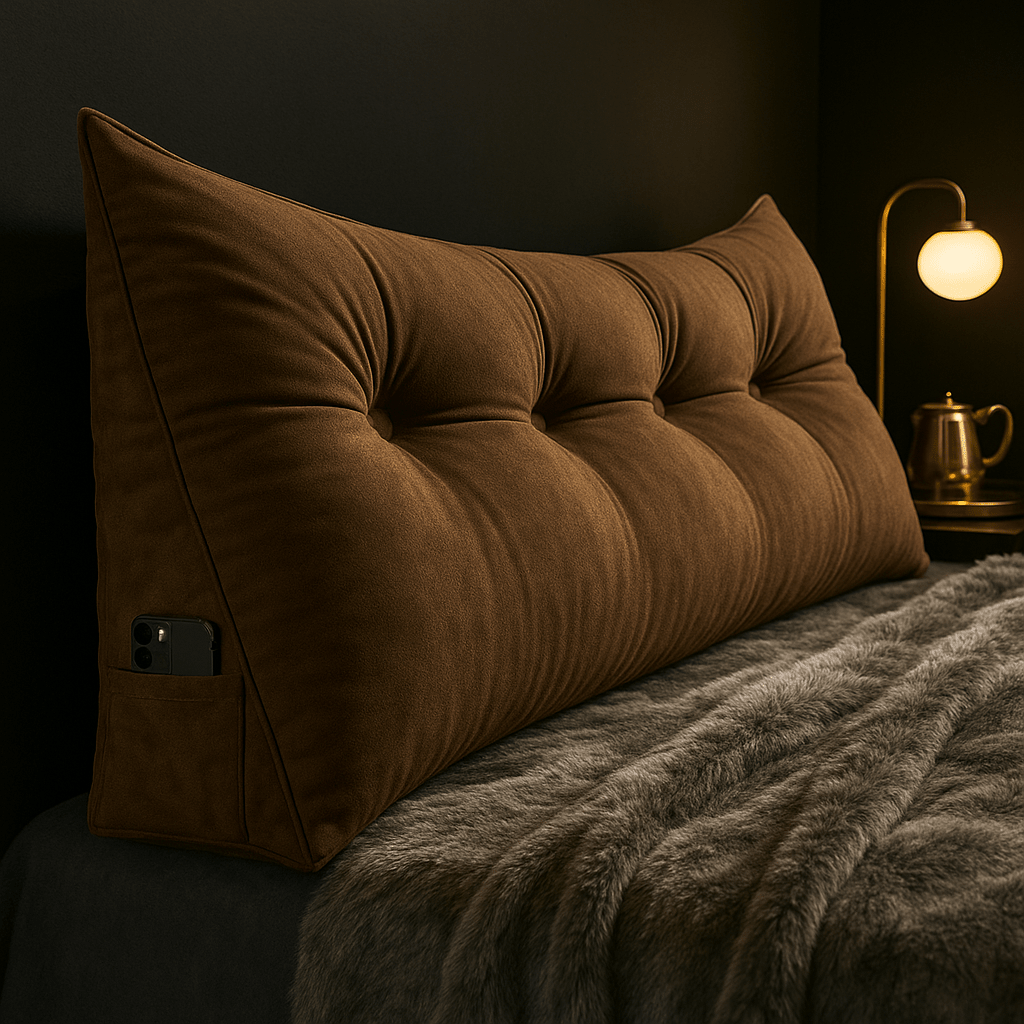 Wedge Padded Backrest Pillow - Wedge Pillow - Brown - Seravelle Home