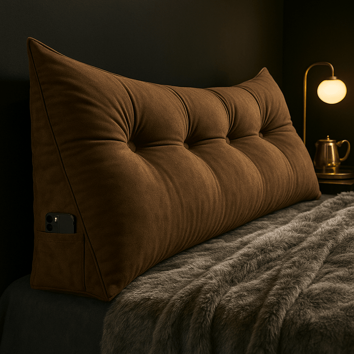 Wedge Padded Backrest Pillow - Wedge Pillow - Brown - Seravelle Home