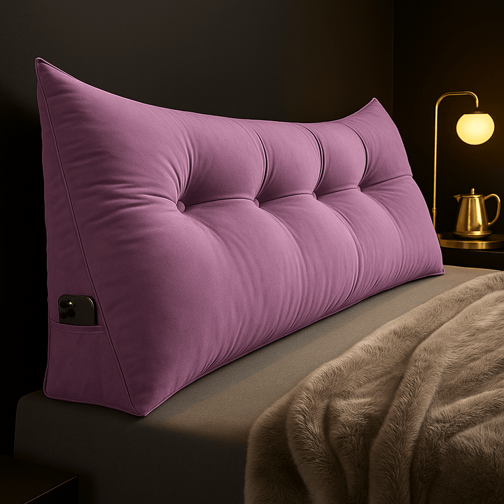 Wedge Padded Backrest Pillow - Wedge Pillow - Purple - Seravelle Home