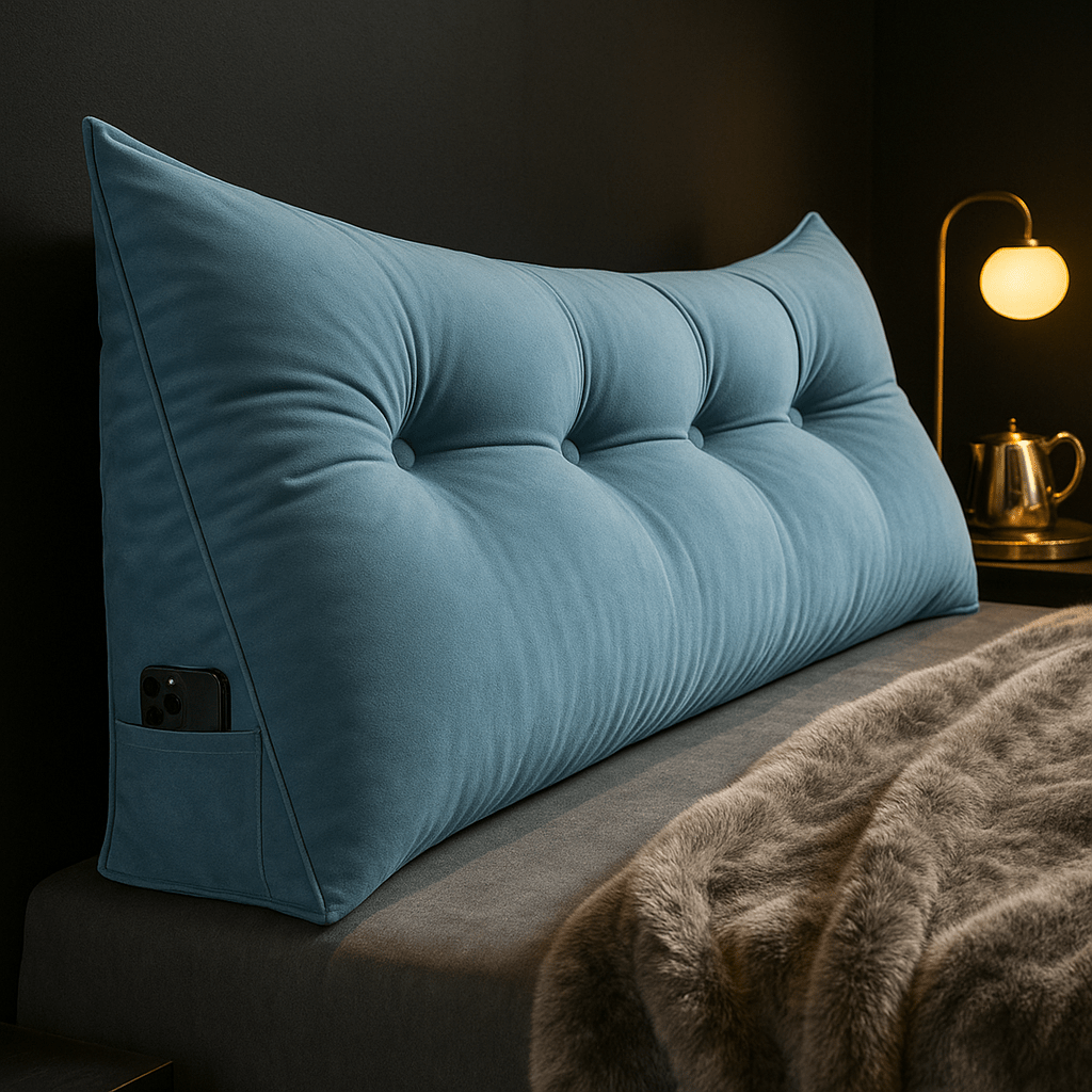 Wedge Padded Backrest Pillow - Wedge Pillow - Blue - Seravelle Home