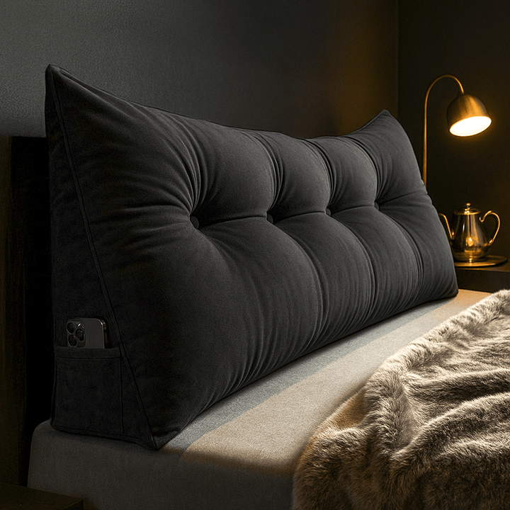 Wedge Padded Backrest Pillow - Wedge Pillow - Black - Seravelle Home
