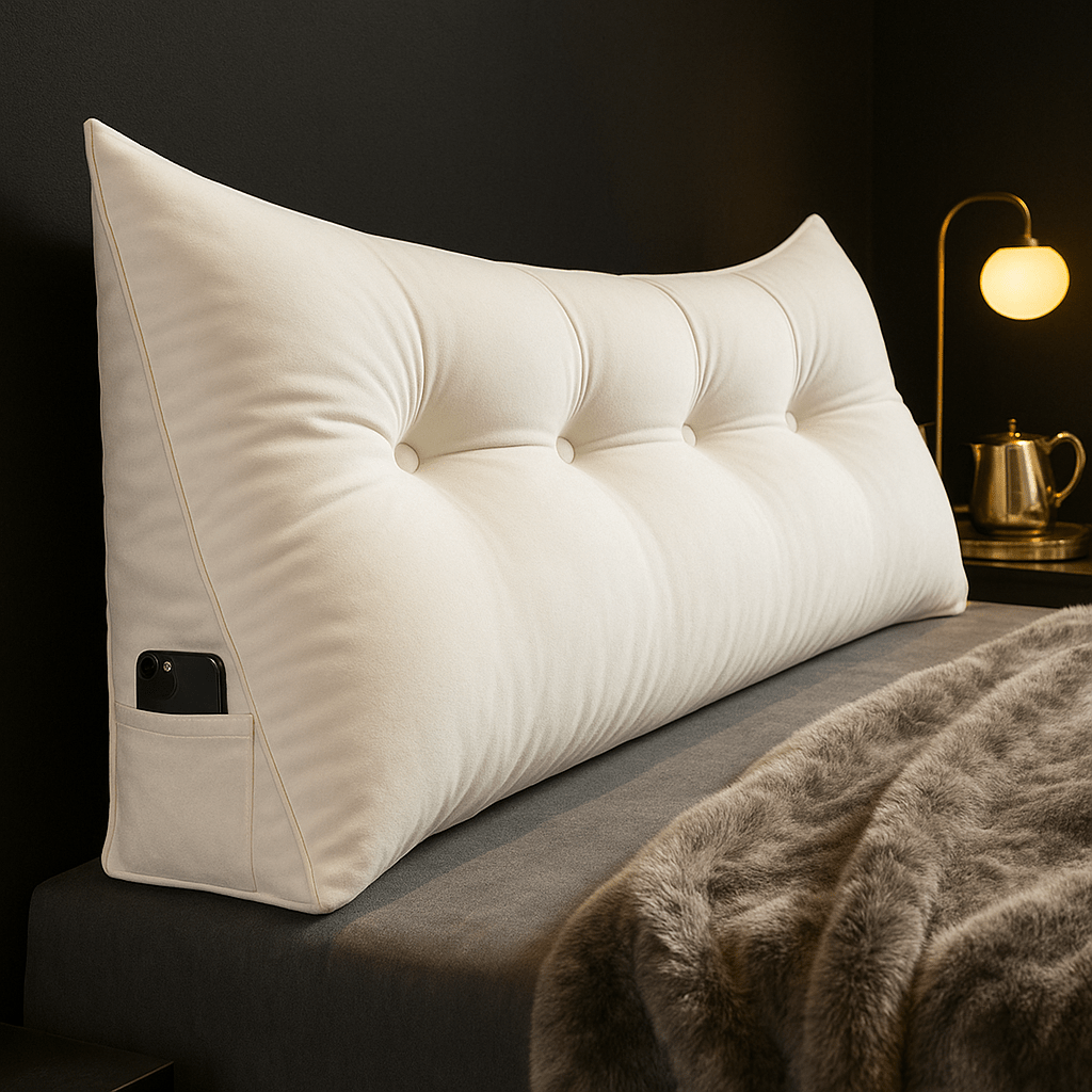 Wedge Padded Backrest Pillow - Wedge Pillow - White - Seravelle Home