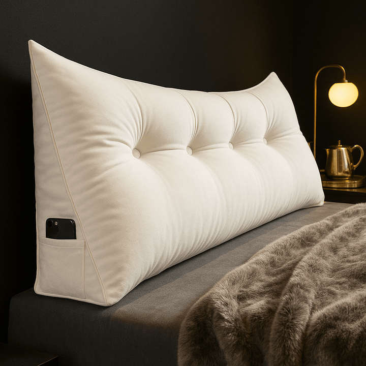 Wedge Padded Backrest Pillow - Wedge Pillow - White - Seravelle Home