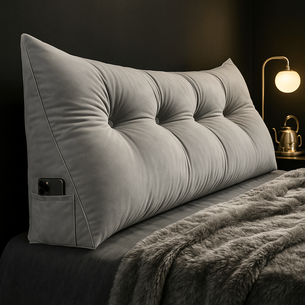 Wedge Padded Backrest Pillow - Wedge Pillow - Grey - Seravelle Home