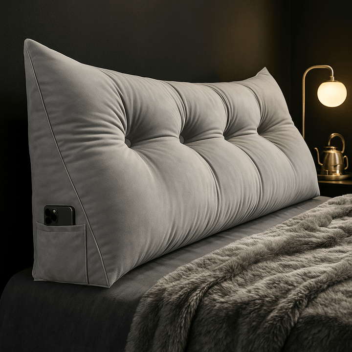 Wedge Padded Backrest Pillow - Wedge Pillow - Grey - Seravelle Home